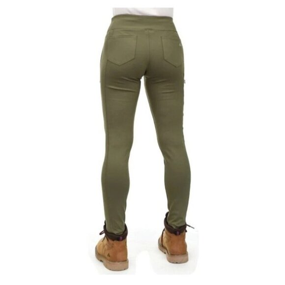 Ridgecut Toughwear Work Leggings Pants Women's XL Olive Pull On Stretch Utility - Picture 2 of 9